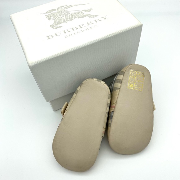 Burberry Beige Check Booties - Picture 2 of 3
